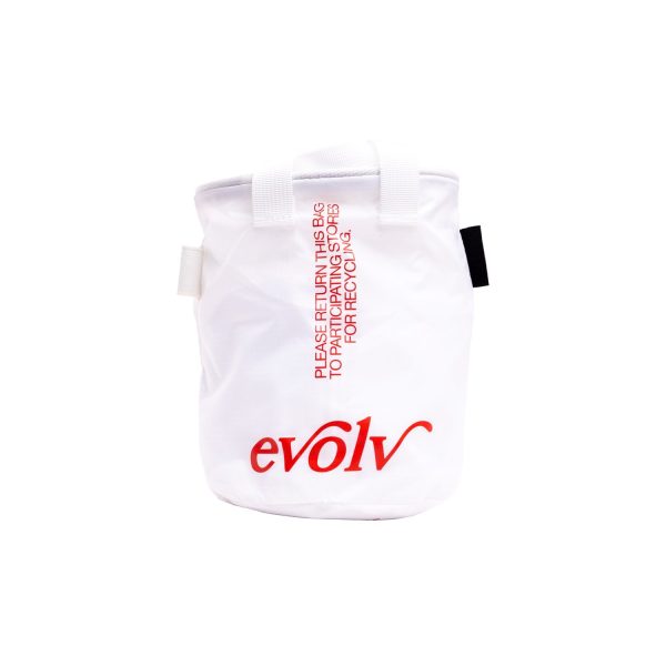 Evolv Bodega Chalk Bag White Red