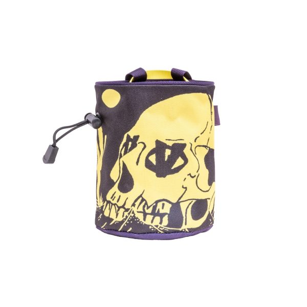 Evolv Graphics Chalk Bag Skull Carbon